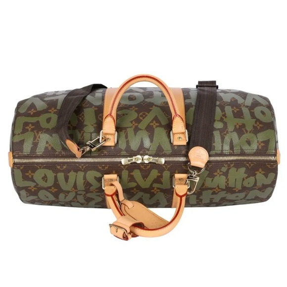 LOUIS VUITTON
STEPHEN SPROUSE GREEN MONOGRAM
GRAFFITI KEEPALL 50 with Strap - Picture 4 of 9